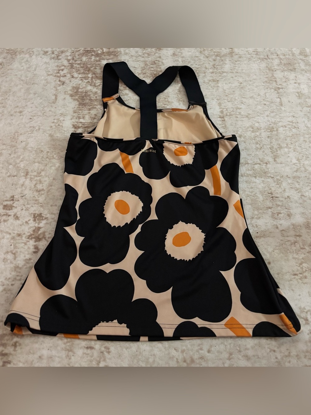 Adidas x Marimekko | Floral Tennis Athletic Racerback Top Black Work Out Sz M - Picture 3 of 8
